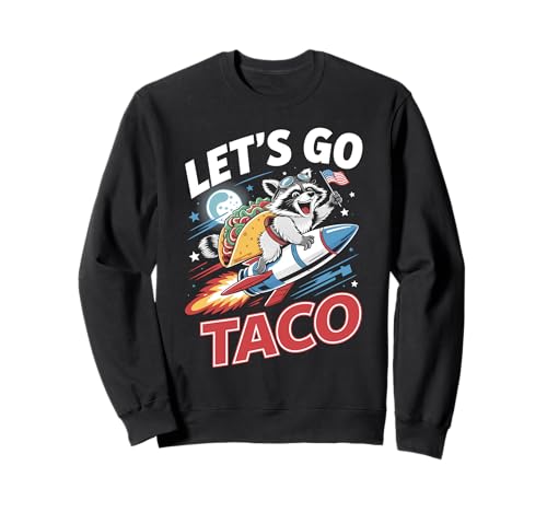 Let's Go Taco US Flag Raccoon For Men and Women �g���[�i�[