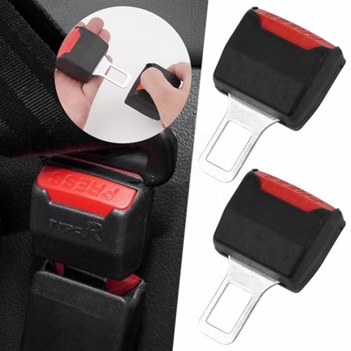 Anschnaller Adapter Auto Gurtadapter Stecker VerläNgerung, Gurtschloss Adapter, Anschnaller Verlängerung Autogurt Stecker, grau Gurtschloss Adapter für LKW Pkw Transporter (002 2pcs 、shchwarz)