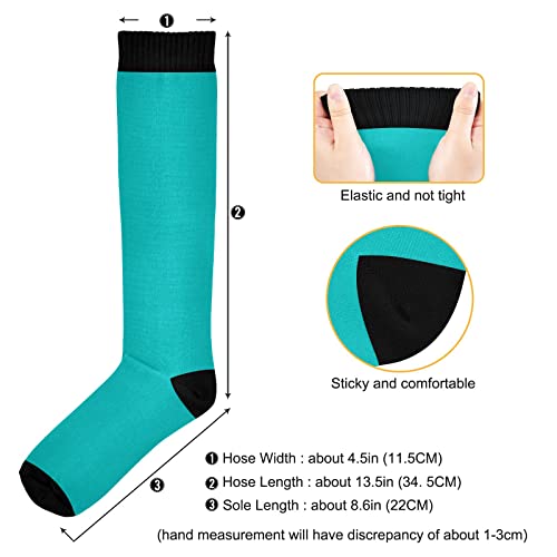 Wusikd Darkturquoise Compression Socks for Women and Men Circulation Long Socks for Athletic Running 13