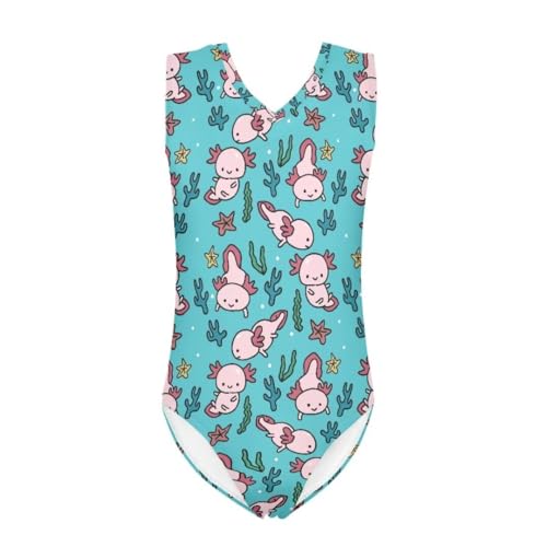 One Piece Swimsuit for Girls Cute Swimwear 3-14 Kids Gymnastic Leotard