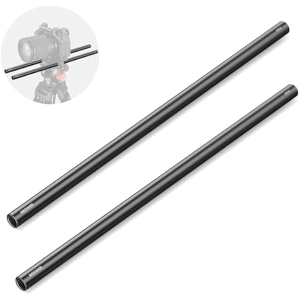 NEEWER Pręt 15 mm 16 cali 40 cm długi opakowanie 2 15 mm pręty przedłużające ze stopu aluminium do 15 mm system szyny prętowej LWS płyta podstawy płyta główna SR024