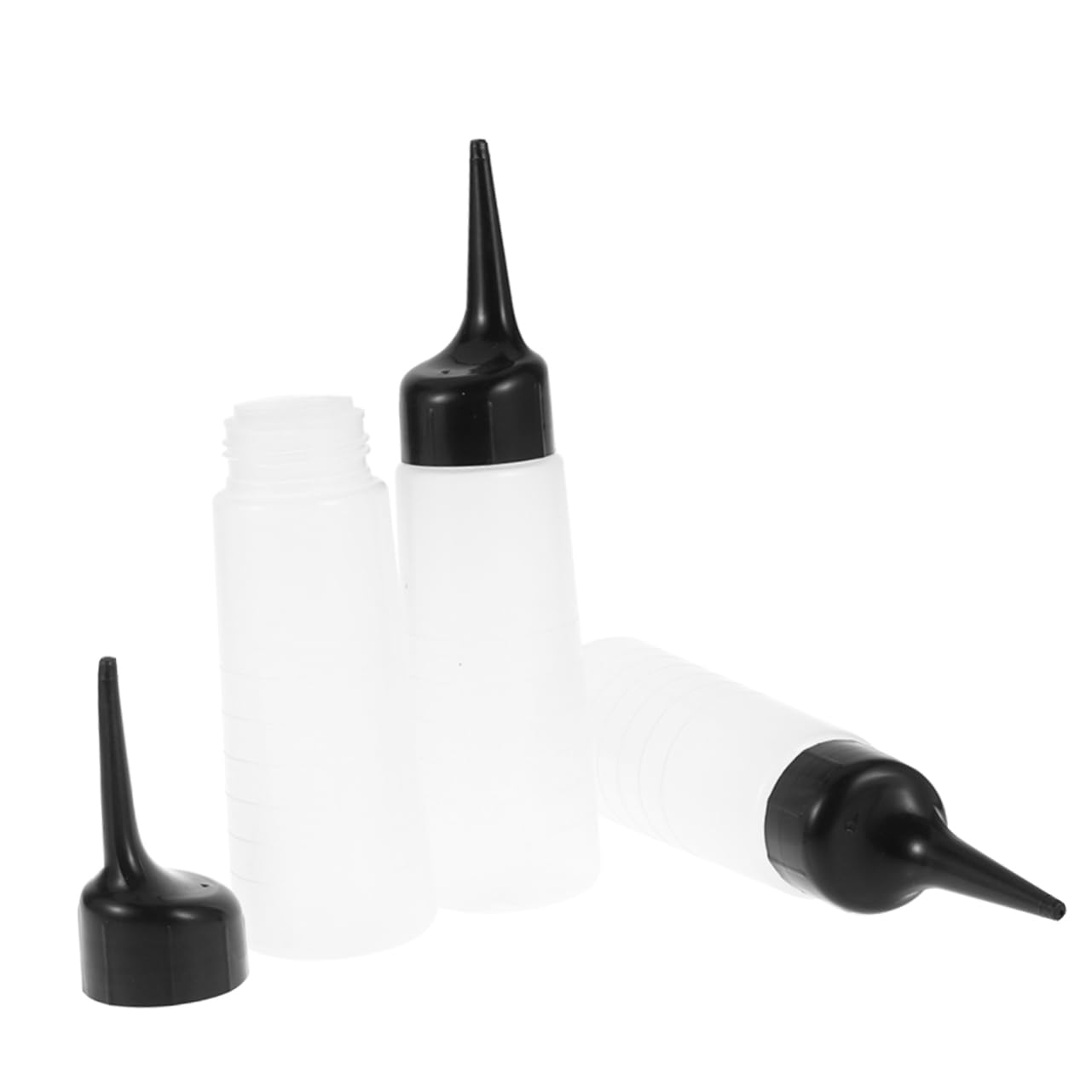 PENIKOKO 3pcs Hair Dye Bottle Refillable Shampoo Containers with Tip for Easy Application Small for Salon Use and Hair Coloring