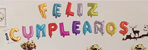 HC enterprise Globo Mylar Feliz cumpleaños, 15 pcs c2