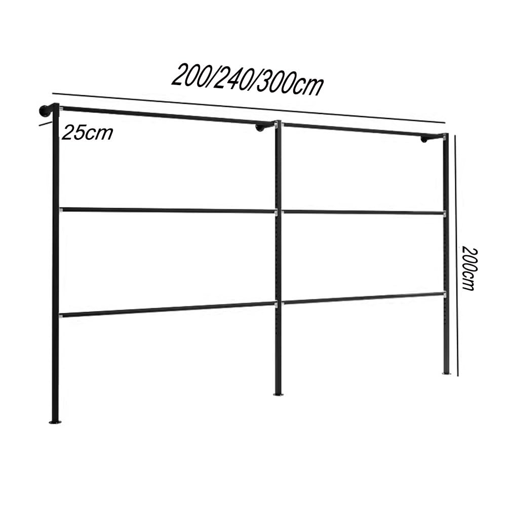 Nizer Présentoir d'échantillons en tissu réglable avec tige de suspension 200 x 25 x 200 cm Parfait pour les salles d'exposition et les revendeurs