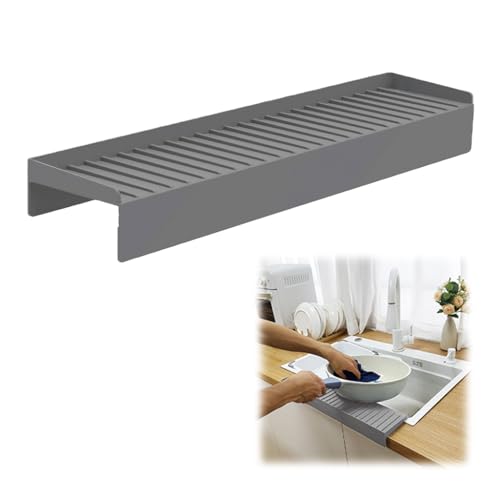 Image of HASTHIP Sink Splash Guard in Kitchen, Sink Water Splash Guard, Multifunction Dry and Wet Separation Strip (4x20 inches)