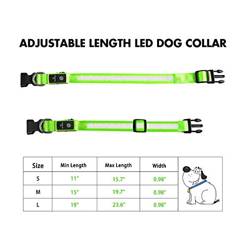 Leuchthalsband Hund, Hundehalsband Leuchtend Aufladbar, LED Halsband für Hunde Leuchtband Einstellbar Wasserdicht mit 3 Lichtmodi… – Ansicht 6