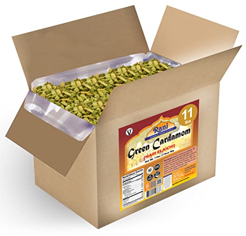 Rani Green Cardamom Pods Spice (Hari Elachi) 176oz (11lbs) 5kg