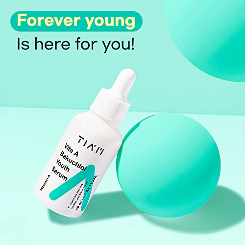 Tiam Vita A Bakuchiol Youth Serum, Anti-Aging Facial Serum For Wrinkles, Dark Spots, Suitable For Sensitive Skin, 1.35 Fl.oz. / 40Ml #TOP1