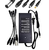 42V 2A (5 Plugs) Charger for Jetson Voyage Razor Swagtron Bird Gotrax Ninebot Segway Hiboy 36V 10S Lithium-ion Battery Converter Interfaces 3 Prong (8mm/12mm) DC (5.5 * 2.5/2.1mm) 8mm RCA/3-Pin XLR
