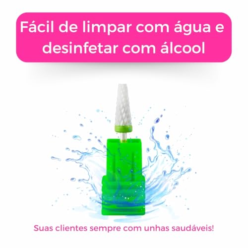 Broca Umbrella C Cerâmica Lixa Unha Gel Fibra Vidro Manicure