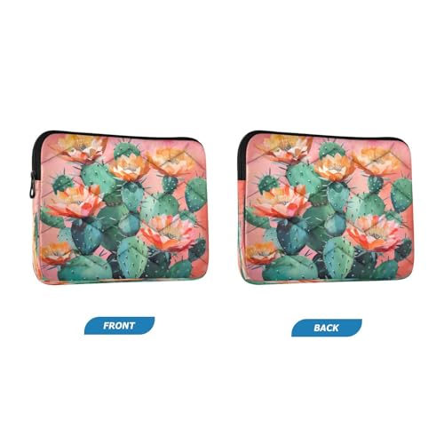 Funda para portátil 13-14 pulgadas con diseño cactus y flores miniatura 2