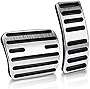 KVR Non-Slip Foot Pedal Pads Compatible with Audi A3 A4 A5 A6 A7 A8 Q5 Q7 Q8 SQ5 SQ7 TT TTRS/Porsche Macan Pedal Covers | No Drilling Aluminum Gas Brake Pedal Covers