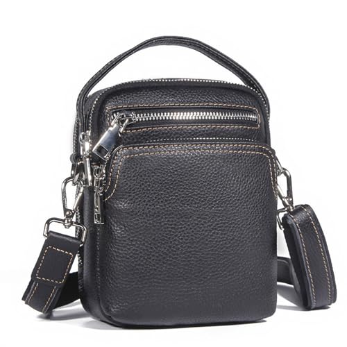 Bolso de hombro para hombre bandolera de cuero para viajes y exteriores