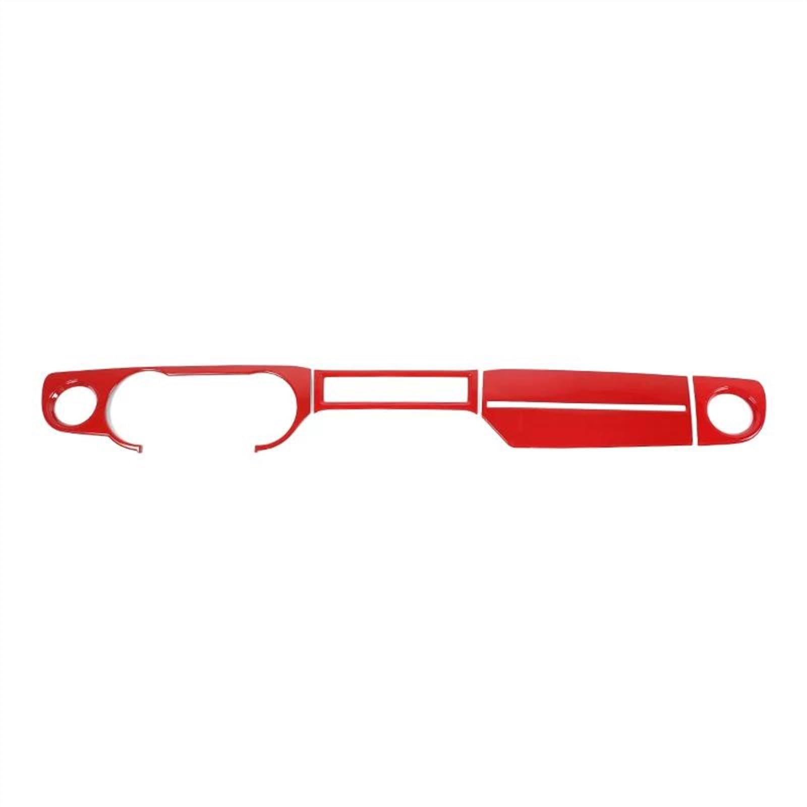 Car Interior Dashboard Console Panel Cover Decorative Frame Sticker for Ford for Mustang 2010-2014 Decorative(Rosso)