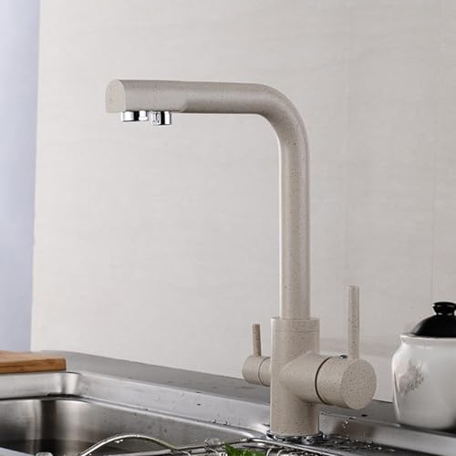 Mitigeur d'évier pour cuisines modernes avec robinet en laiton 3 voies
