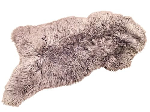 APREGGIO   Alfombra de piel de oveja auténtica plata   Manta de piel de oveja natural   Alfombras de piel de oveja suave para salón   Piel de cordero mullida   Alfombra para el suelo   Alfombra de
