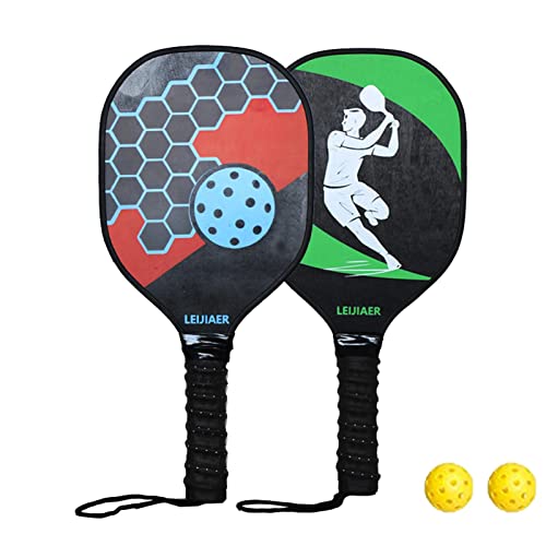 Conjunto de remo de pickleball | 2 pçs/conjunto de raquetes de pickleball 2 jogadores,Conjunto espor