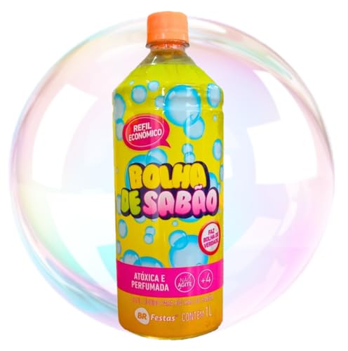 Solução para Bolhas de Sabão Gigantes, Atóxica e Perfumada, Frasc...