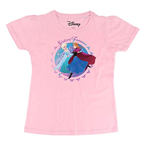 Image of Brand - Jam & Honey Girl's Frozen Regular Fit T-Shirt (JHDPSGCT031.2 Pink2 2-3Y)
