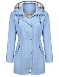 Women's Windbreaker Jackets Waterproof Lightweight Rain Jacket Hooded Outdoor Hiking Active Coats