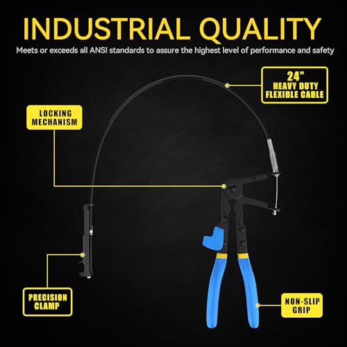 Renekton Conjunto de alicates de braçadeira de mangueira, braçadeira de mangueira de longo alcance d