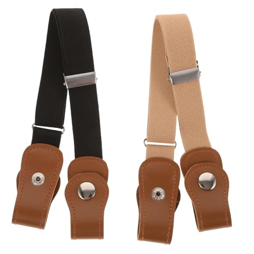 COLLBATH 2pcs Elastic Waist Belts for Stretchy Belts for Boys and Comfortable No Buckle Design Lightweight and Durable for Everyday Wear