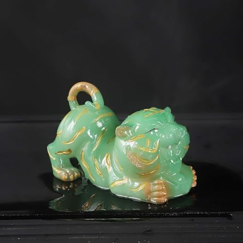 Estatua de resina color cambiante tigre para té feng shui