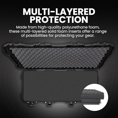 Image of NANUK Hard Case with Foam & Wheels - 30 inch to 55 inch Long, Customizable Foam Insert, IP67 Waterproof & Crushproof, Rugged Construction for Ultimate Protection, Made in Canada