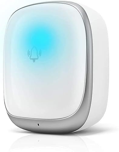 KULUSUPA ワイヤレスチャイム専用 追加受信機 単品受信機 コンセント式 7色LEDフラッシュ 38曲メロディー 4段階音量調整 長距離無線受信 (モデルB111・ホワイト)