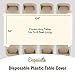 Party Solids 12-Pack Premium Plastic 54-Inch-by-108-Inch Rectangle Tablecloth, Ivory