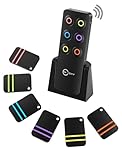 Esky Key Finder Fob, Item Tracker Key Finders & Trackers with 85dB Noise Sound and 6 Receivers Wallet Finder and Item Locator for Finding Key Remote Wallet and Passport Batteries Included (Black)