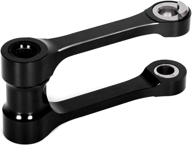 YZ125 Lowering Link +5mm-25mm Rear Drop Link Adjustable Compatible With YZ 125 YZ250 2-Stroke 2006-2023 YZ125X 2020-2024YZ250X 2-Stroke 2016-2024 CNC Rear Lowering Suspension Linkage Arm (Black)