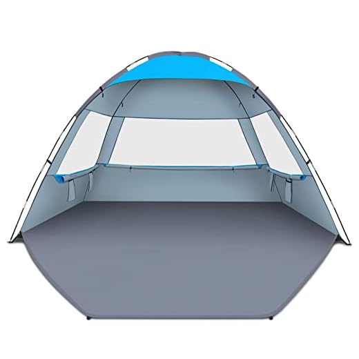 Gorich Beach Tent, Beach Shade Tent for 3/4-5/6-7/8-10 Person with UPF 50+ UV Protection, Portable Beach Tent Sun Shelter Canopy, Lightweight & Easy Setup Cabana Beach Tent