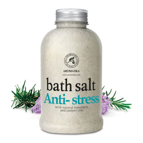 De-Stress Bath Salt 21.16 Oz w/Natural Rosemary & Juniper Oils - Natural Bath Sea Salts 600g - Best for Good Sleep - Relaxing - Calming - Body Care - Beauty - Aromatherapy - Image 3
