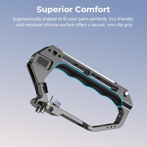 Image of SmallRig D-Style NATO Rail Top Handle with Quick Release Clamp, Cold-Resistant Silicone Grip, 1 /4 inch-20 & 3 /8 inch-16 Mounting Holes for Camera, Monitor, Microphone, Versatile Handheld Rig Handle-5661
