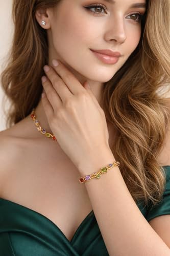 Image of Trendy Tulip Bracelet for Women | Gold Plated Pink Crystal Floral Bracelet | Elegant Minimalist Jewelry | Adjustable Chain Bracelet Gift for Girls Women | Stylish Party Daily Wear Accessory