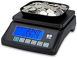 The ZZap MS10 Coin Counting Scale - Counts 5 currencies and non-cash items, counts 3 KG of coins, backlit display, battery powered and more!
