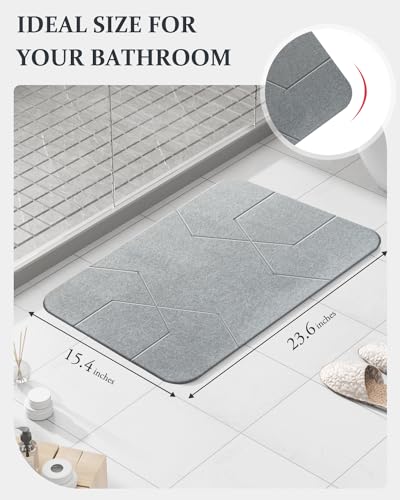 Kibsta BM-004JG Stone Bath Mat, Quick Drying Diatomaceous Earth Bath Mat, Super Absorbent Non-Slip Bath Stone Mat, Eas Y To Clean Stone Drying Mat For Bathroom, Kitchen Counter thumb #1