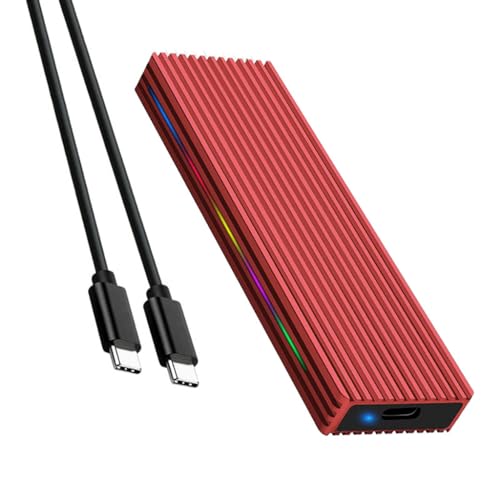 Caja externa JMT para SSD M.2 con USB-C y luz RGB miniatura 1
