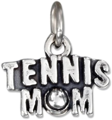 Sterling Silver Tennis Mom Charm