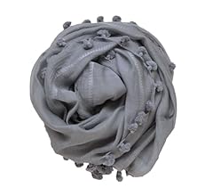 【未使用品】ポンポン盛りだくさんのストール Amazon | [シトラス] 正規直輸入品 無地ポンポン付きストール