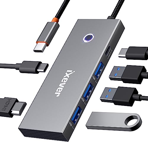 Hub USB C 6 en 1 adaptateur multiport HDMI 4K dock USB de type C ordinateur
