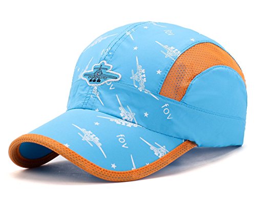 Image of Home Prefer Kids Lightweight Quick Drying Sun Hat Airy Mesh UV Protection Caps Boys Girls UPF50 Baseball Caps Run Beach Water