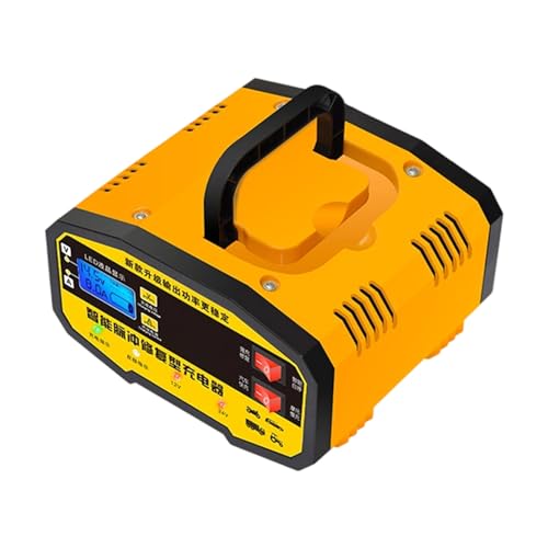 Cargadores De Batería Automóvil 12 Voltios,Cargador De Batería De Coche 12V 24V - Detector Digital de Voltaje y Temperatura - para Automóviles, Camiones, SUVs, Sedanes, Motocicletas y