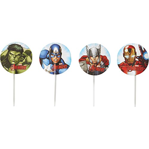 Wilton 2113-4110 Marvel Avengers Fun Pix Cupcake Toppers, Multicolor #TOP1