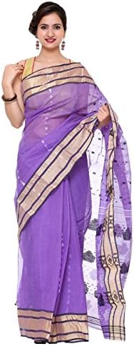 DOLLZ Khadi Cotton Silk Saree SB00004 (Designer B682005 Purple & Golden Color