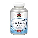 KAL Ultra Omega 3-6-9 1200mg | Fish Oil w/Cold Pressed Flaxseed & Borage Oil | Skin, Hair, Heart, Memory | 100 Softgels
