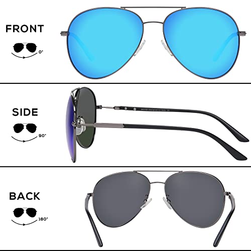 Duco Sonnenbrille Herren mit polarisierten Gläsern und UV-Schutz