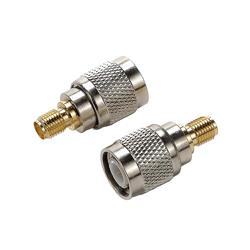 Conector coaxial SMA hembra a TNC macho, pack de 2 miniatura 1