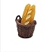 LIJUCAI Le Bambole da caffè tostate in Miniatura più Complete mostrano Oggetti di Scena Decorazione in Resina Decorazione Modello Artigianale Fai da Te, Cestino per Il Pane